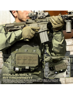 Bolsa Administrativa Molle Táctica WYNEX Verde Militar EDC 2