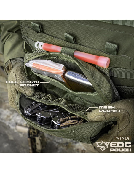 Bolsa Administrativa Molle Táctica WYNEX Verde Militar EDC