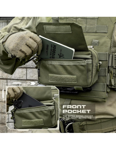 Bolsa Administrativa Molle Táctica WYNEX Verde Militar EDC