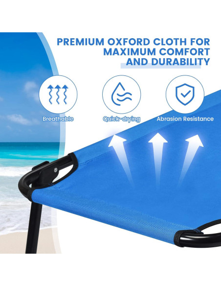 Cama de Camping Plegable Goplus 190.5x55.9 cm Azul Cama de Camping Plegable Goplus 190.5x55.9 cm Azul