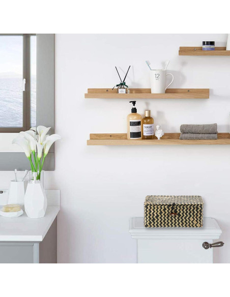 Cesta de Mimbre Hipiwe X-Pequeña con Tapa Negra Tejida a Mano