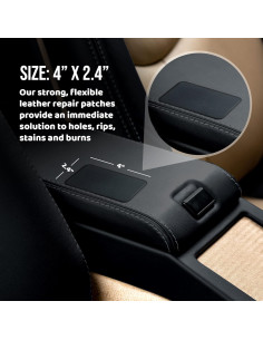 Parche de Reparación de Cuero MastaPlasta Negro 10x6 cm 2