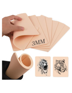 Piel Falsa de Tatuaje Rayyl 3MM - 3 Piezas Silicona 19x14cm