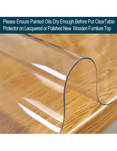 Protector de Mesa Rectangular Wadrac 55.88x111.76 cm PVC Transparente