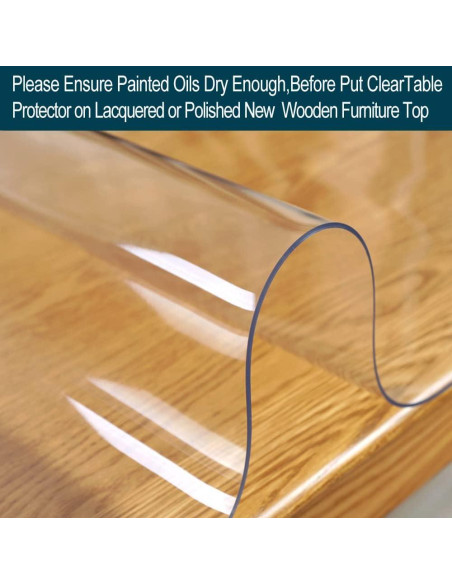 Protector de Mesa Rectangular Wadrac 55.88x111.76 cm PVC Transparente