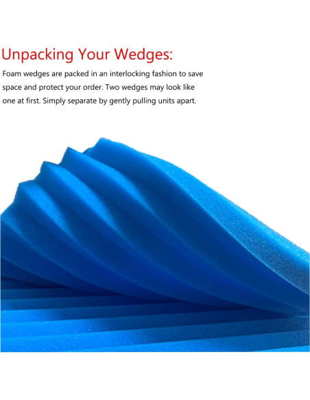 Paquete de 24 Paneles Acústicos Azul 30.48x30.48x2.54 cm