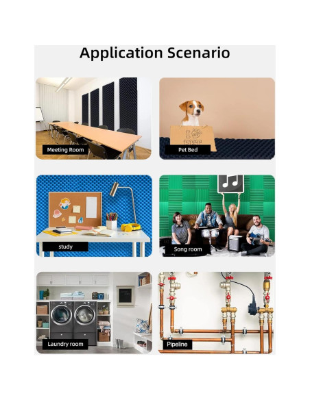 Paquete de 24 Paneles Acústicos Azul 30.48x30.48x2.54 cm