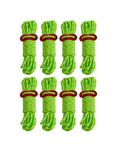 Cuerdas de Tensión Nylon Reflectante Takelablaze 4mm 8 Unidades