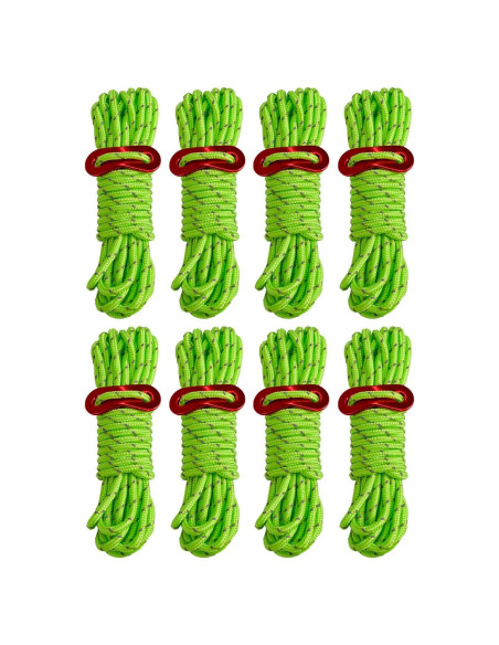 Cuerdas de Tensión Nylon Reflectante Takelablaze 4mm 8 Unidades