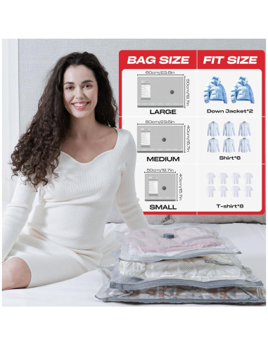 Bolsas de Sellado al Vacío HOMOH - 9 Piezas con Bomba Eléctrica