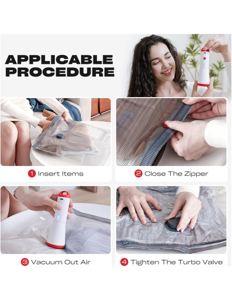 Bolsas de Sellado al Vacío HOMOH - 9 Piezas con Bomba Eléctrica