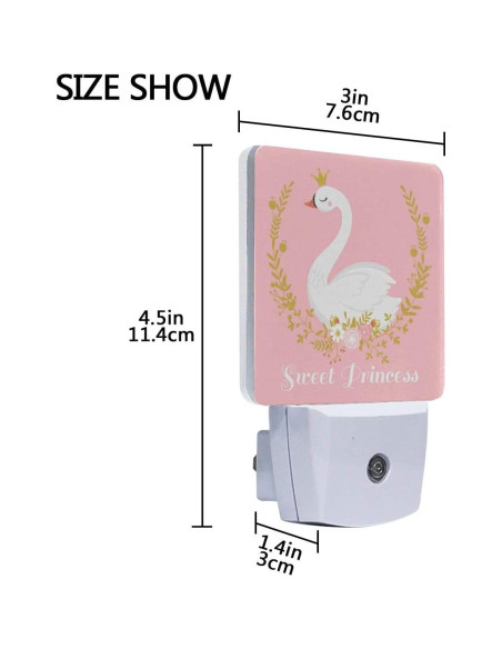 Paquete de 2 Lámparas LED de Noche Senya con Sensor Luz