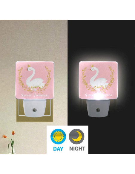 Paquete de 2 Lámparas LED de Noche Senya con Sensor Luz