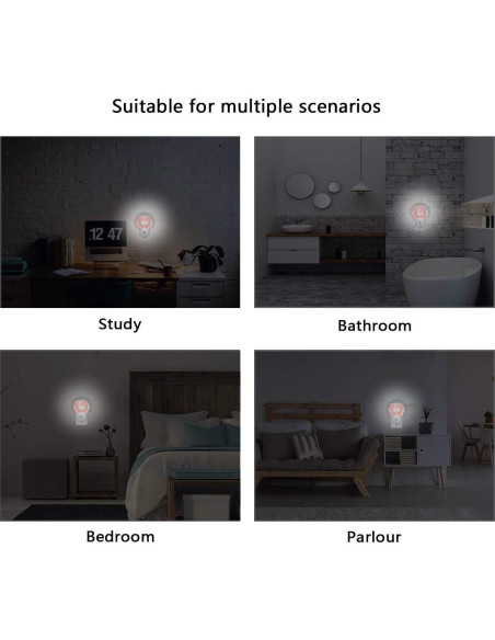 Paquete de 2 Lámparas LED de Noche Senya con Sensor Luz