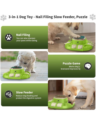 Juguete Interactivo para Perros ClariVora 3 en 1 Azul