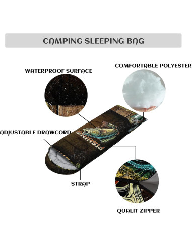 Saco de Dormir Nttopship 3 Estaciones 80x230 cm Impermeable