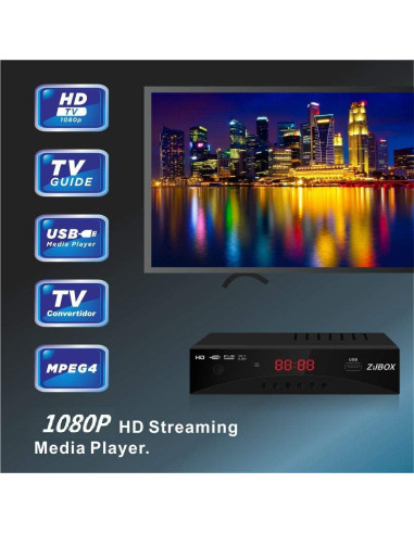 Caja Convertidora de TV Digital ZJBOX ATSC Full HD 1080p