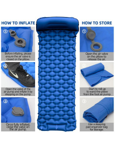 Colchón Inflable Airspirit 220x70cm con Almohada y Bomba 2