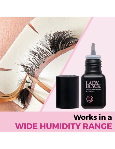 Pegamento para Extensiones de Pestañas Lady Black 5ml - Secado 3-4s Pegamento para Extensiones de Pestañas Lady Black 5ml - Secado 3-4s