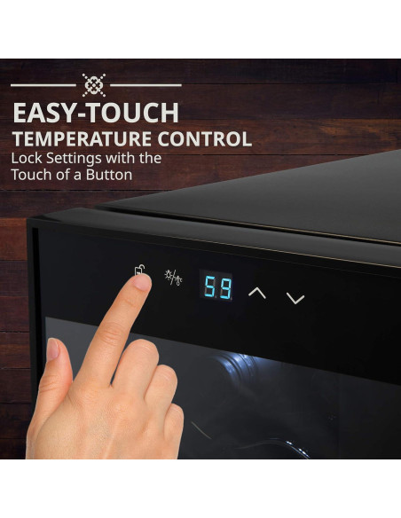 Enfriador de Vino Ivation 18 Botellas Independiente Negro