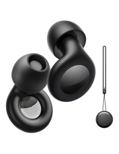 Tapones para oídos EURPMASK negros, silicona, 25dB, reutilizables