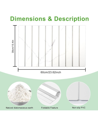 Alfombrilla de Secado de Piedra Diatomácea EKRHORBY 61x41cm