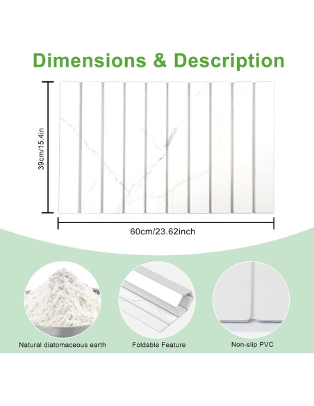 Alfombrilla de Secado de Piedra Diatomácea EKRHORBY 61x41cm Alfombrilla de Secado de Piedra Diatomácea EKRHORBY 61x41cm