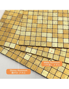 Azulejos Autoadhesivos VAOVI Oro para Salpicadero 5 Hojas 2