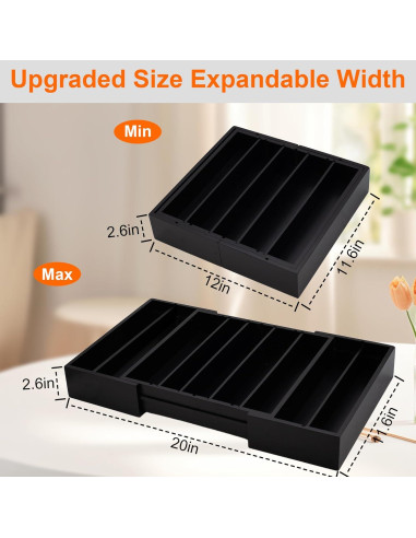 Organizador de Cajones de Bambú MinBoo - Soporte Expandible para K Cup y Té