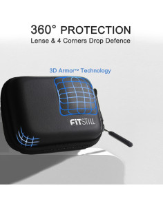 Funda Mini FitStill PU Negra para GoPro Hero 13/12/11/10/9/8/7 2