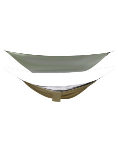 Hamaca de Camping HuaShuani Verde Militar 200kg con Lona Impermeable