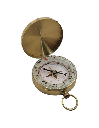 Brújula de bolsillo Stanley London dorada impermeable 5 cm