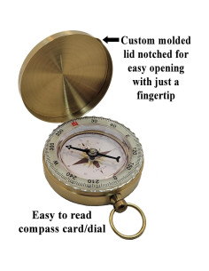 Brújula de bolsillo Stanley London dorada impermeable 5 cm 2
