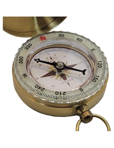 Brújula de bolsillo Stanley London dorada impermeable 5 cm