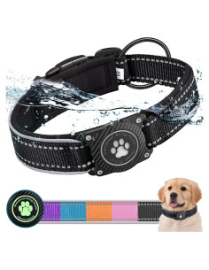 Collar para Perros Airtag OKVSKO Negro S Reflectante Impermeable