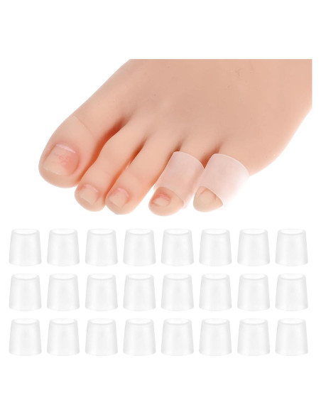 24 Protectores de Gel para Dedos del Pie WY LIGHTING, Transparente