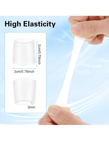 24 Protectores de Gel para Dedos del Pie WY LIGHTING, Transparente