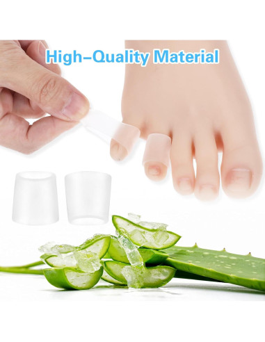 24 Protectores de Gel para Dedos del Pie WY LIGHTING, Transparente
