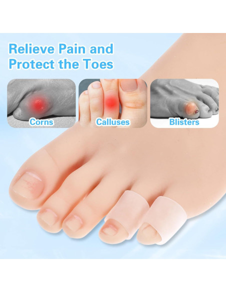 24 Protectores de Gel para Dedos del Pie WY LIGHTING, Transparente