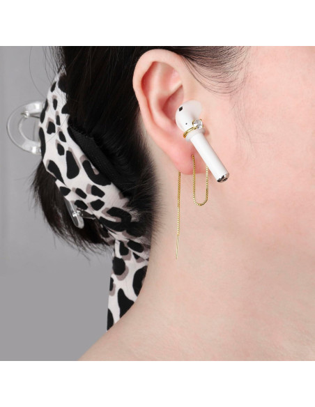 Cadena de Soporte para Auriculares Inalámbricos Aomufid - Anillo Dorado