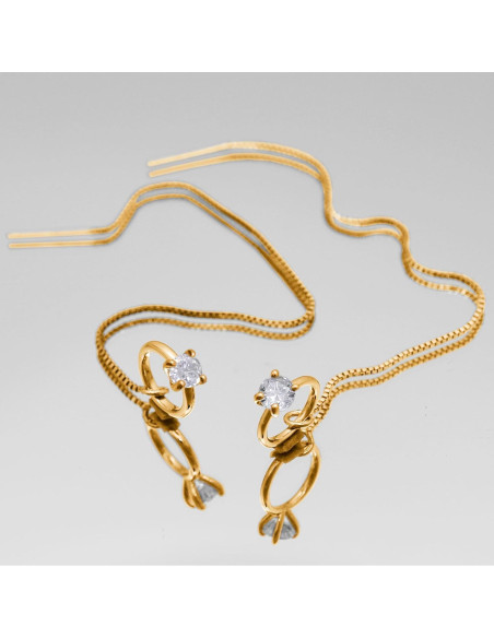 Cadena de Soporte para Auriculares Inalámbricos Aomufid - Anillo Dorado