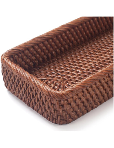 Bandeja de baño DECRAFTS de ratán 25.9x12.5 cm color miel