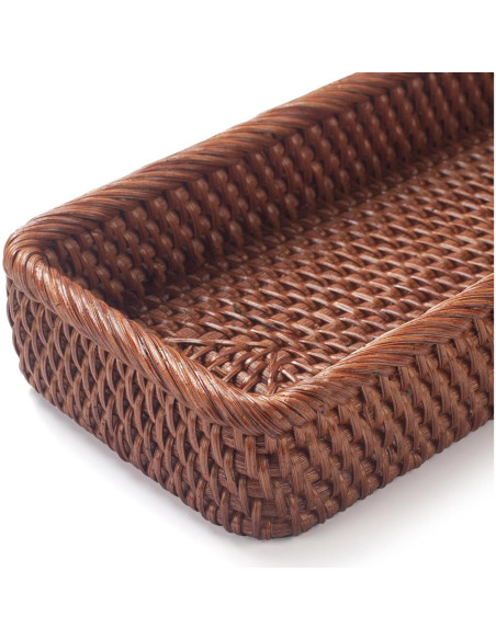 Bandeja de baño DECRAFTS de ratán 25.9x12.5 cm color miel