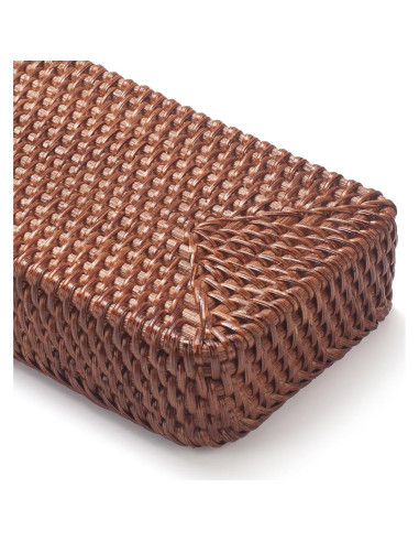 Bandeja de baño DECRAFTS de ratán 25.9x12.5 cm color miel