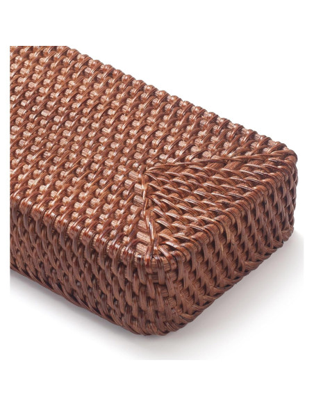 Bandeja de baño DECRAFTS de ratán 25.9x12.5 cm color miel