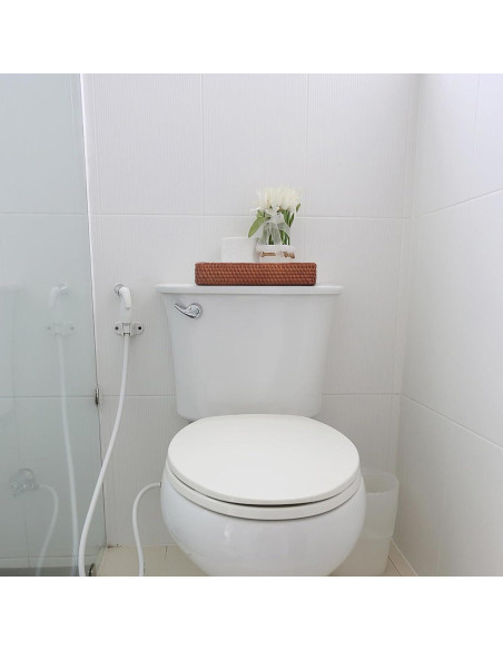 Bandeja de baño DECRAFTS de ratán 25.9x12.5 cm color miel