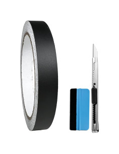 Cinta Adhesiva de Vinilo Mate Negra LZLRUN 1.27cm x 9.14m