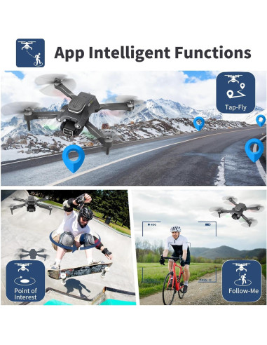 Drone GPS 4K Awaiymi Plegable con 2 Baterías y Cámara