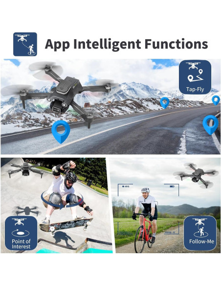 Drone GPS 4K Awaiymi Plegable con 2 Baterías y Cámara