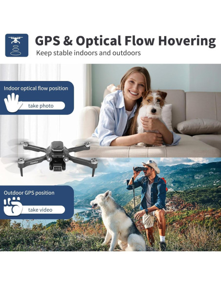 Drone GPS 4K Awaiymi Plegable con 2 Baterías y Cámara